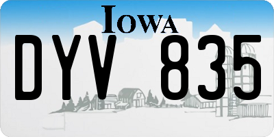 IA license plate DYV835