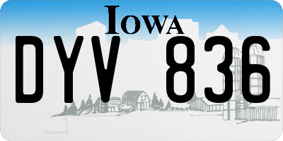 IA license plate DYV836