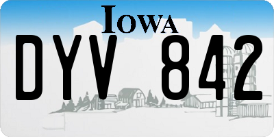 IA license plate DYV842