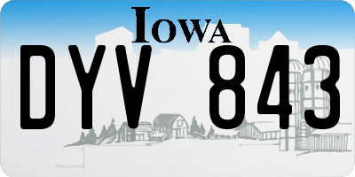 IA license plate DYV843