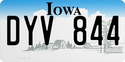 IA license plate DYV844