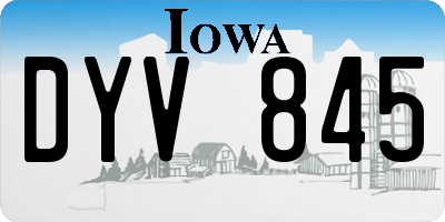 IA license plate DYV845