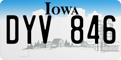 IA license plate DYV846