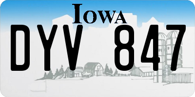 IA license plate DYV847