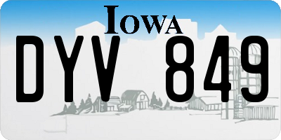 IA license plate DYV849