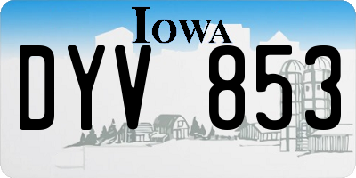 IA license plate DYV853