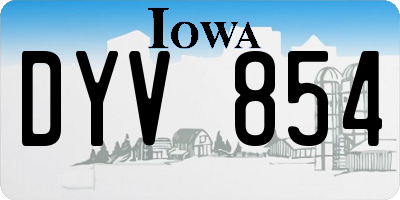 IA license plate DYV854
