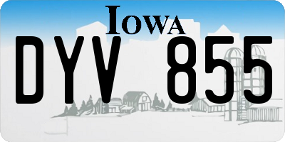 IA license plate DYV855