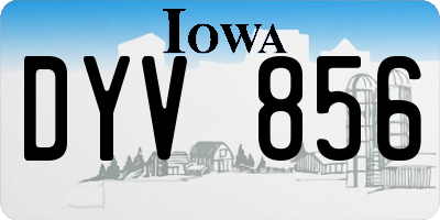 IA license plate DYV856