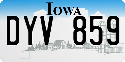 IA license plate DYV859