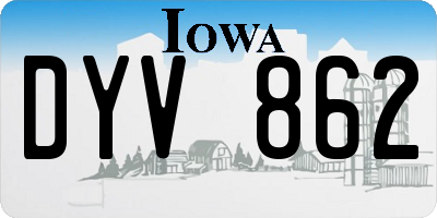 IA license plate DYV862
