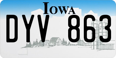 IA license plate DYV863