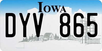 IA license plate DYV865