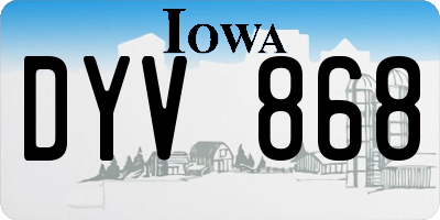 IA license plate DYV868