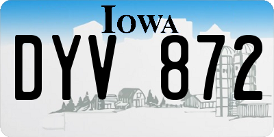 IA license plate DYV872