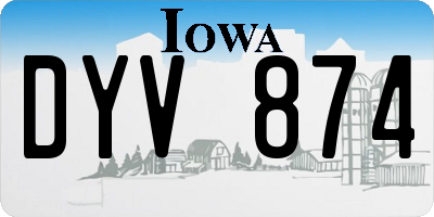 IA license plate DYV874