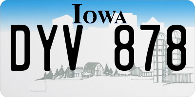 IA license plate DYV878
