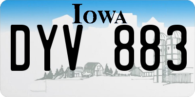 IA license plate DYV883