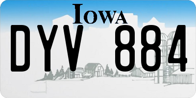 IA license plate DYV884