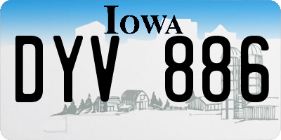 IA license plate DYV886