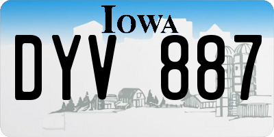 IA license plate DYV887