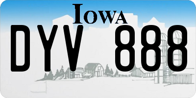 IA license plate DYV888