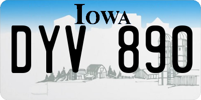 IA license plate DYV890