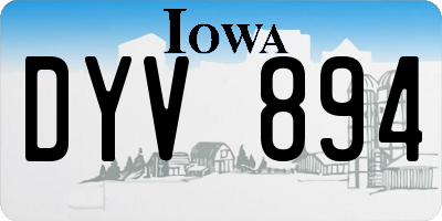 IA license plate DYV894