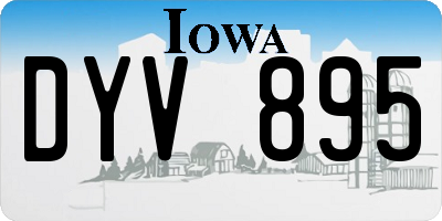 IA license plate DYV895