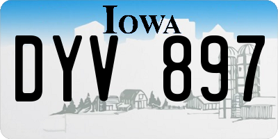 IA license plate DYV897