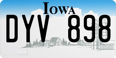 IA license plate DYV898