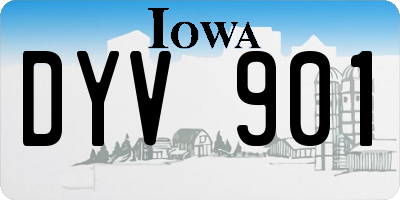 IA license plate DYV901