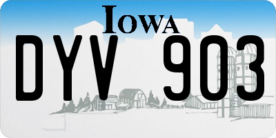 IA license plate DYV903