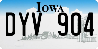 IA license plate DYV904