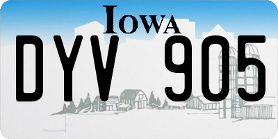 IA license plate DYV905
