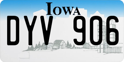 IA license plate DYV906
