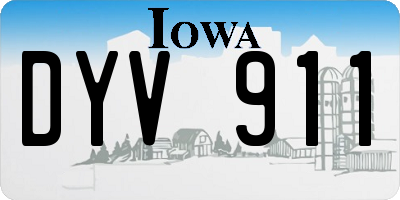 IA license plate DYV911