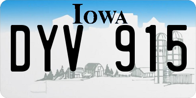 IA license plate DYV915