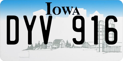 IA license plate DYV916
