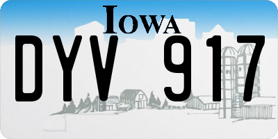 IA license plate DYV917
