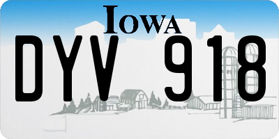 IA license plate DYV918