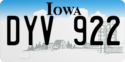 IA license plate DYV922