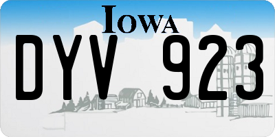 IA license plate DYV923