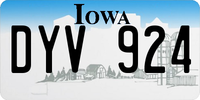 IA license plate DYV924