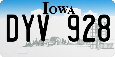 IA license plate DYV928