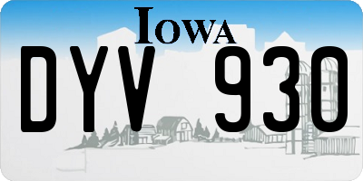 IA license plate DYV930
