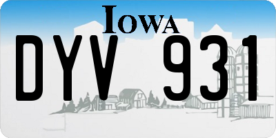IA license plate DYV931