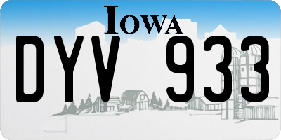 IA license plate DYV933