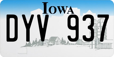 IA license plate DYV937