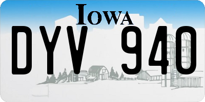 IA license plate DYV940